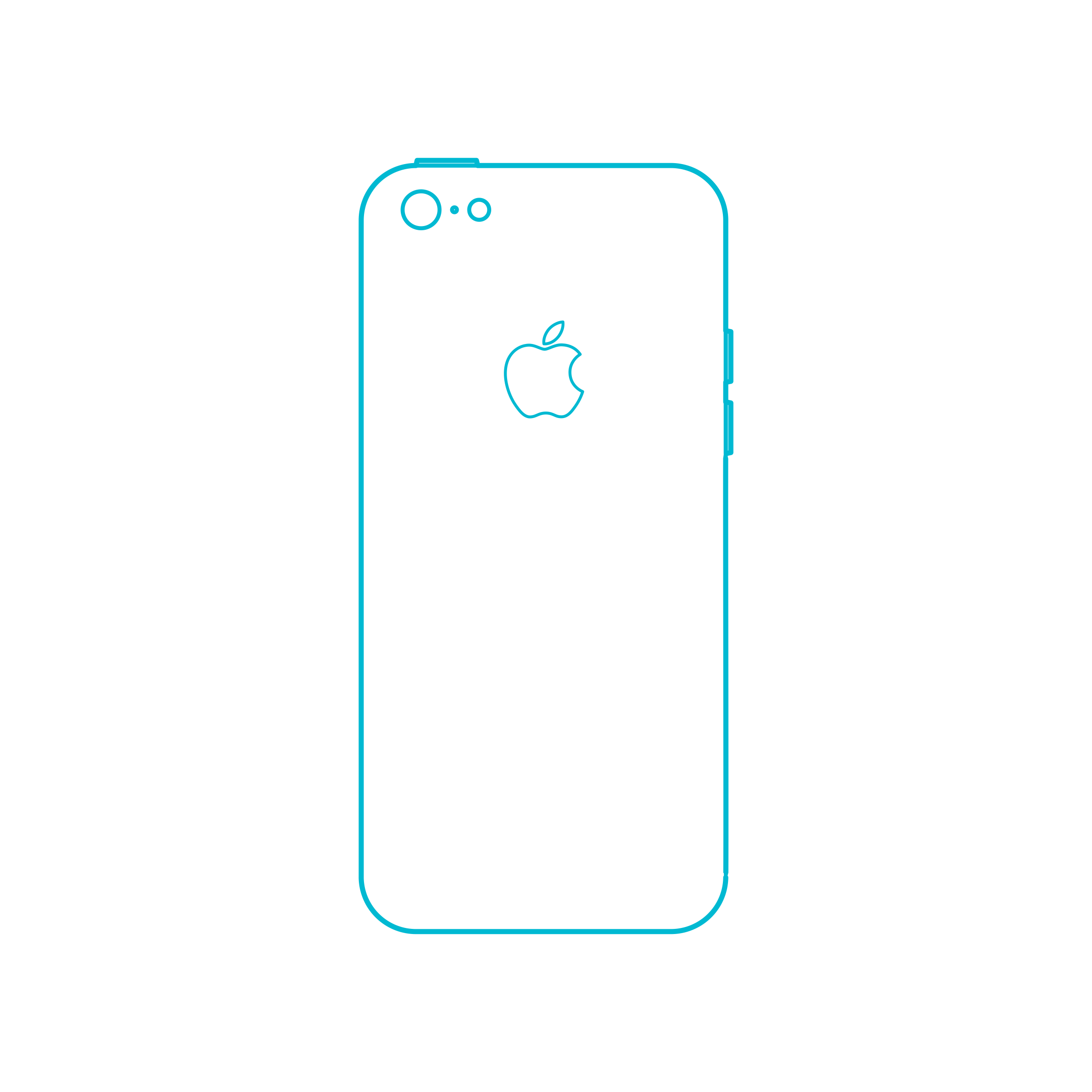 Digital Apple Iphones Apple Iphone 5C 6Th Gen Clean Clean Outline Svg Vector Free Vectors